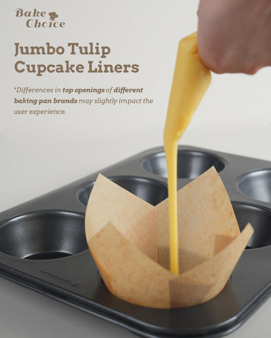 Bake Choice liner tulip antiadherente para muffins grandes y decorativos