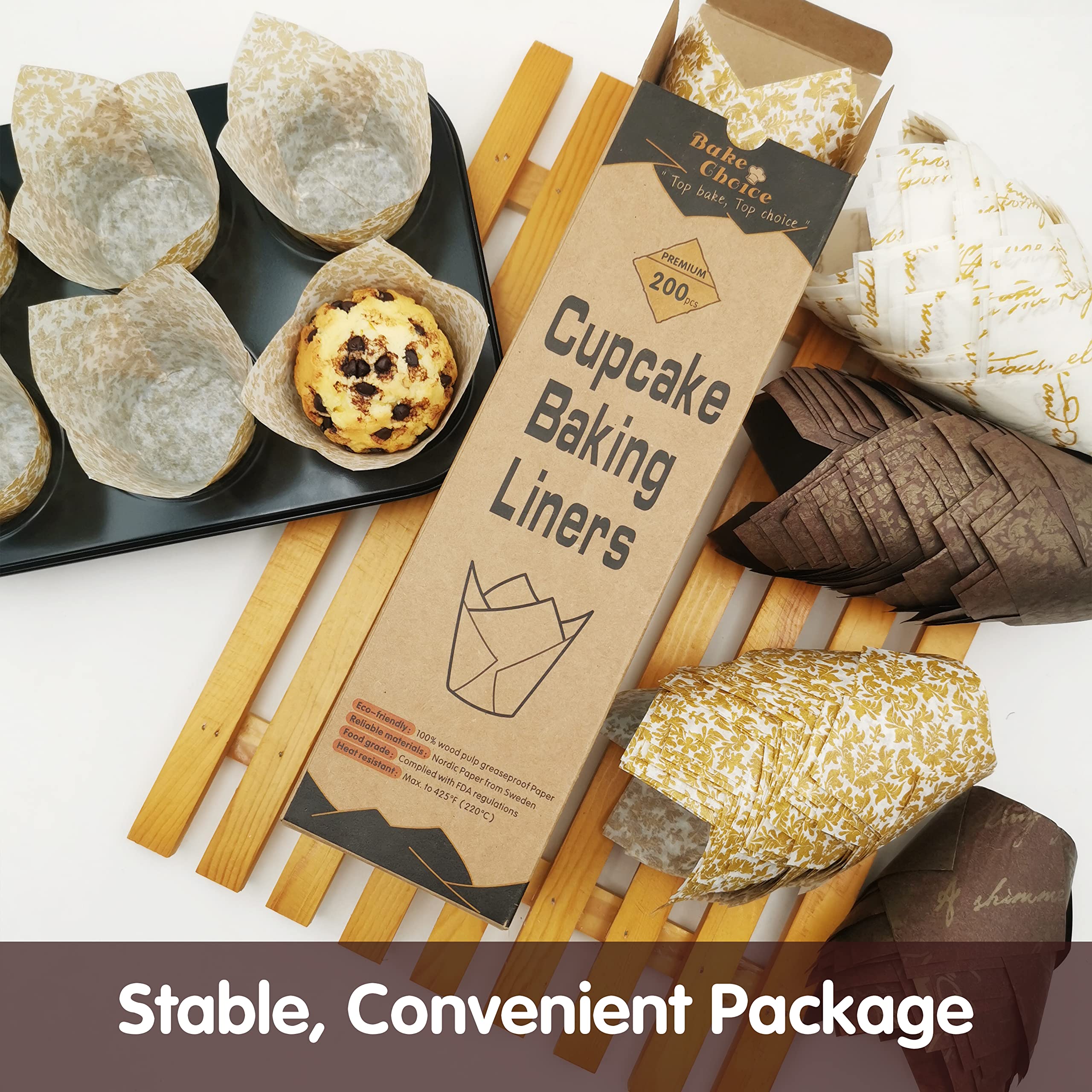 Bake Choice Nordic Tulip envoltorio en caja kraft estable para envío seguro