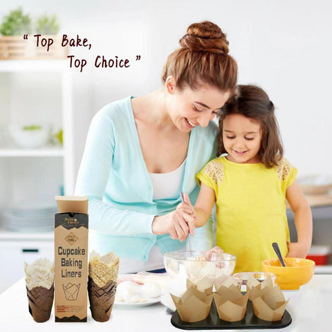 Bake Choice Nordic Tulip papeles gruesos 50-55 g para evitar grasa