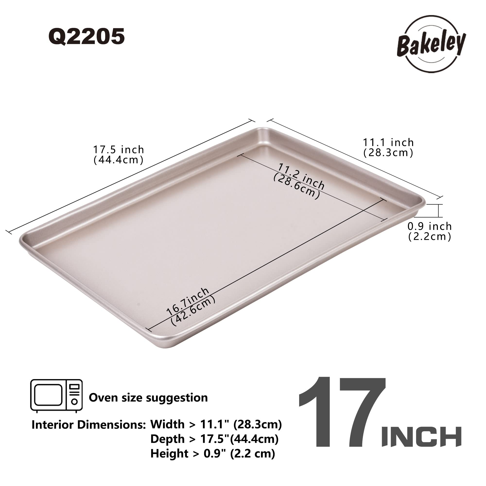 Bakeley capa antiadherente apta para alimentos facilita desmolde y limpieza.