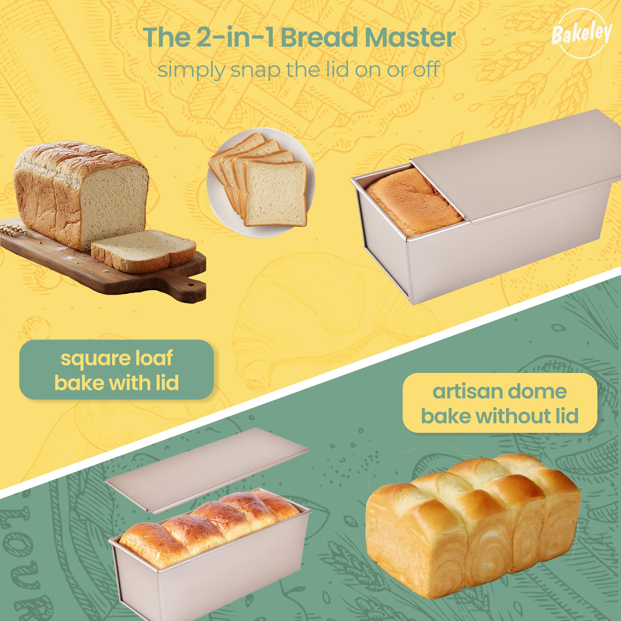 Ideal para pan casero, bizcochos y platos familiares.