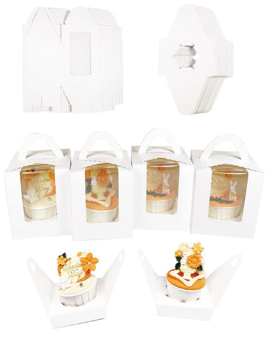 Bakepacker caja cupcake kraft resistente: protege cupcakes durante el transporte diario