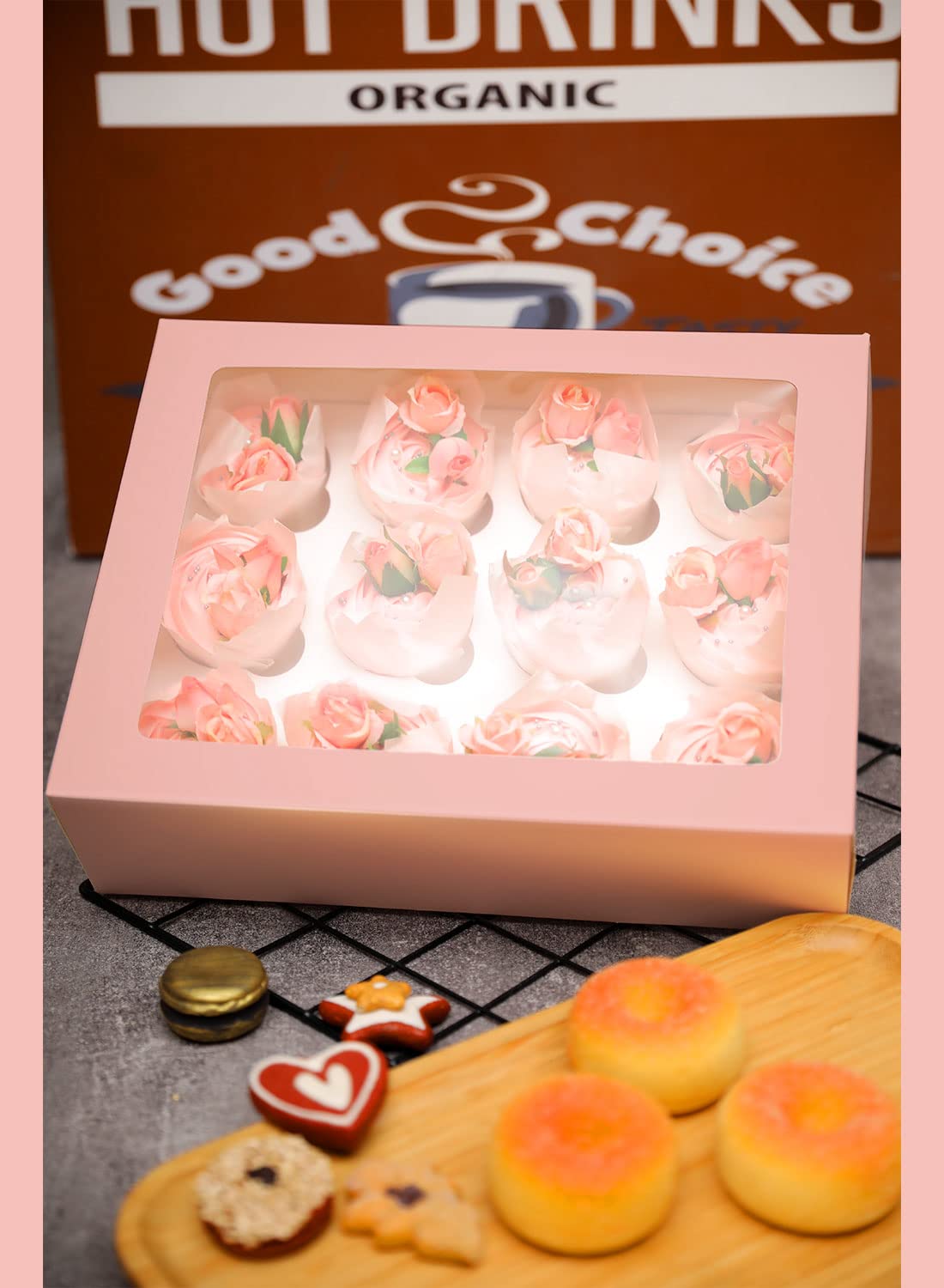 Bakepacker embalaje cupcakes transporte seguro y ordenado en eventos o mercados.