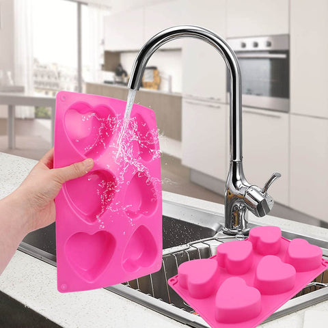 BAKER DEPOT molde para jabón artesanal con forma de corazón
