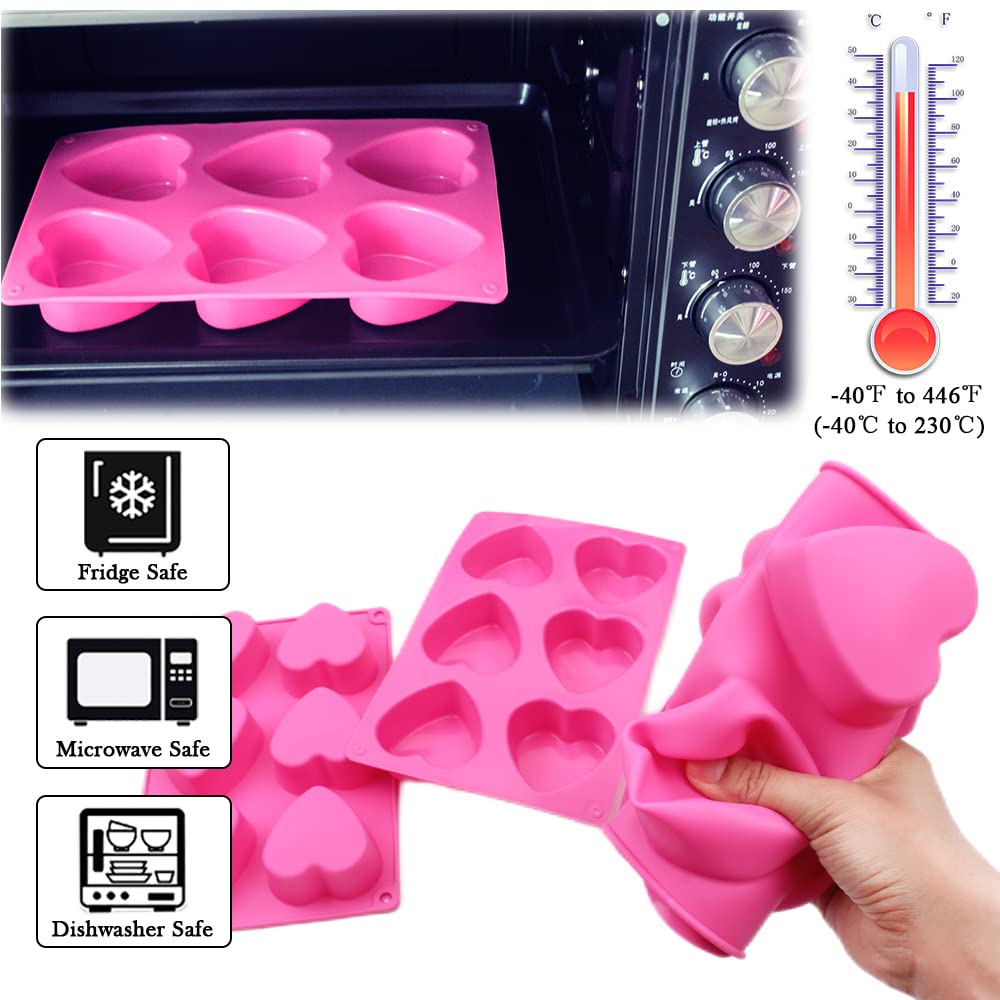 BAKER DEPOT molde corazón 6 cavidades ideal para gelatina y mousse