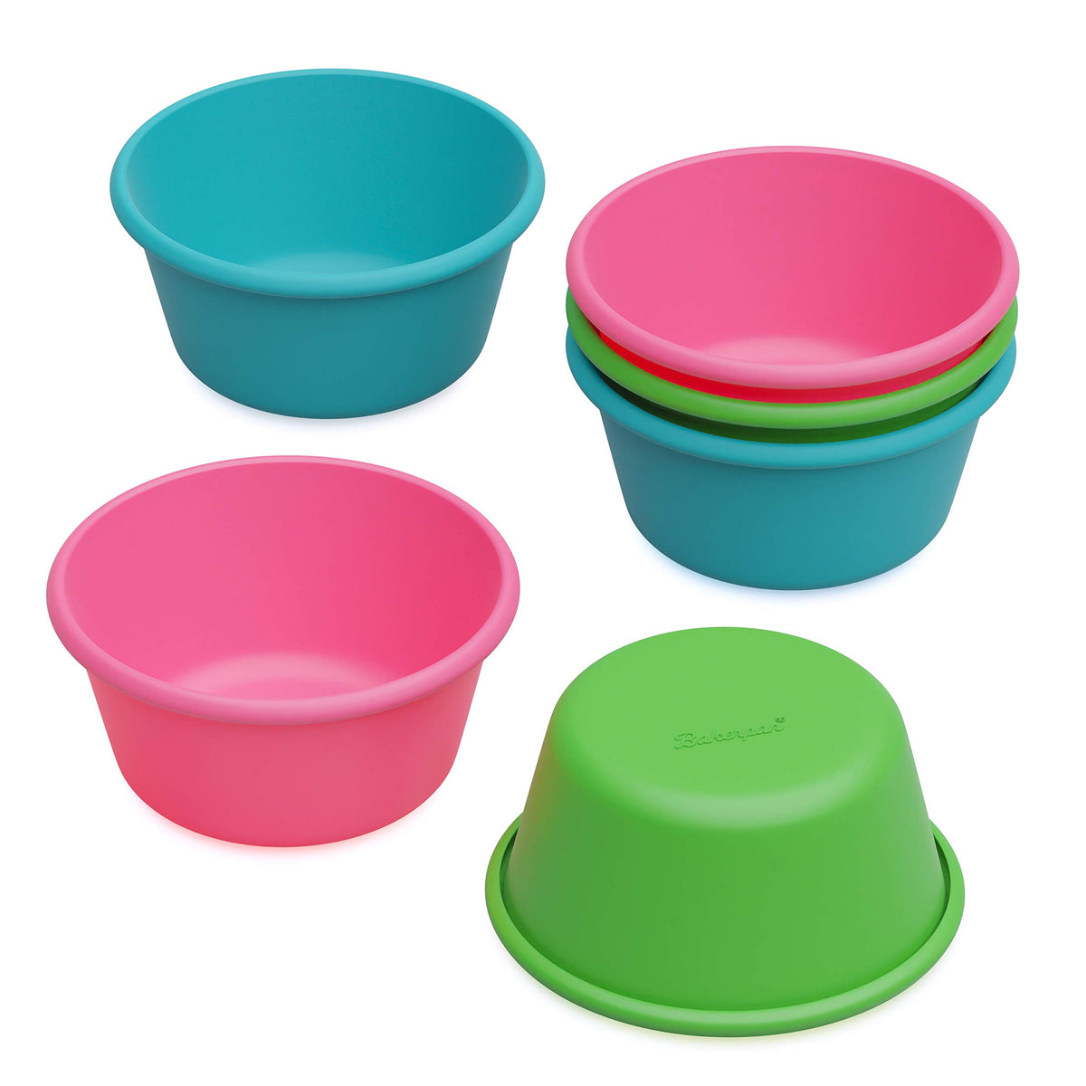 Bakerpan moldes de silicona jumbo para magdalenas, antiadherentes y aptos para lavavajillas.