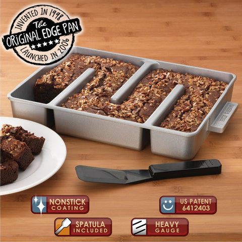 Baker's Edge espátula de nylon para manipular brownies sin dañar