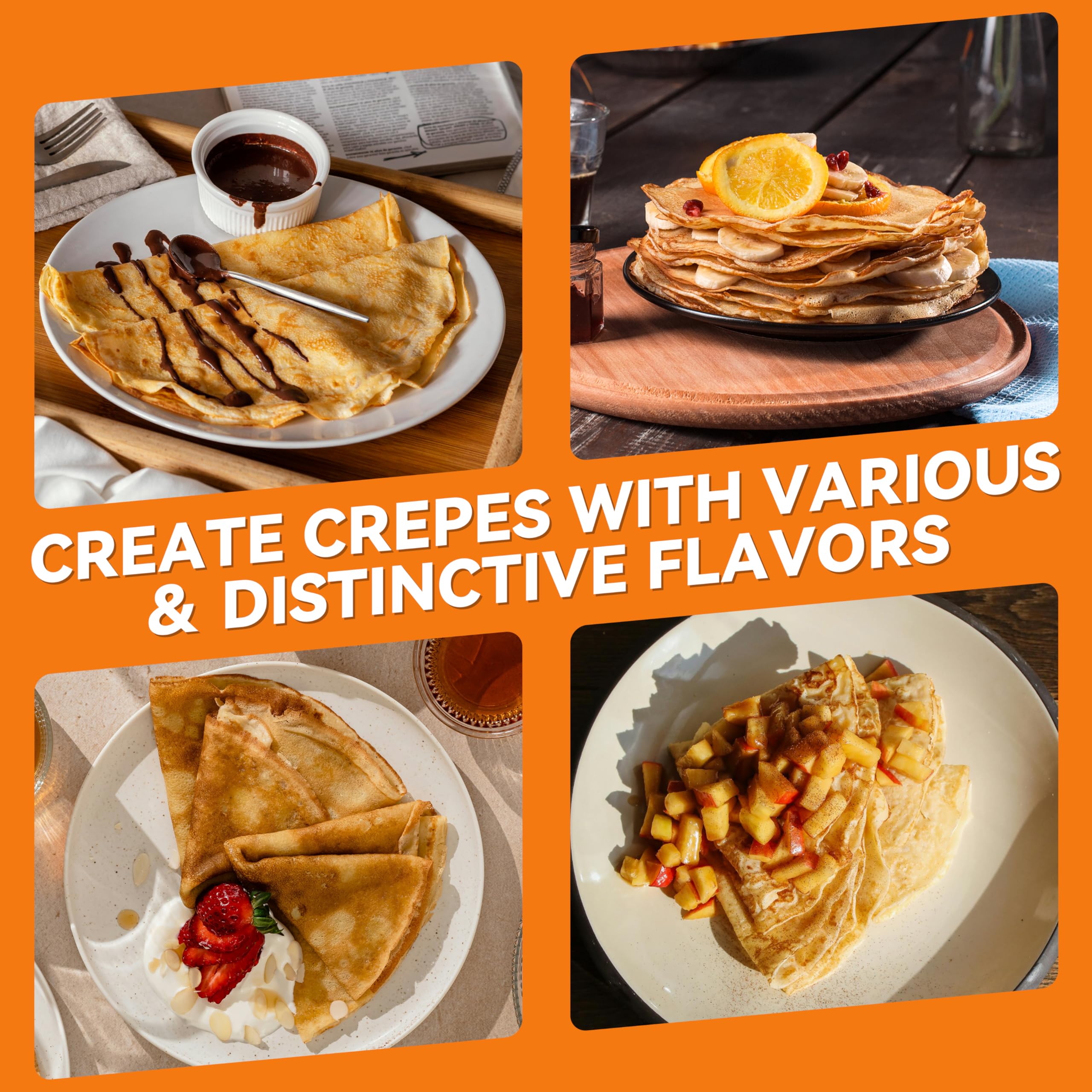 Crepe Maker Baker's Friend ideal para reuniones familiares y meriendas.
