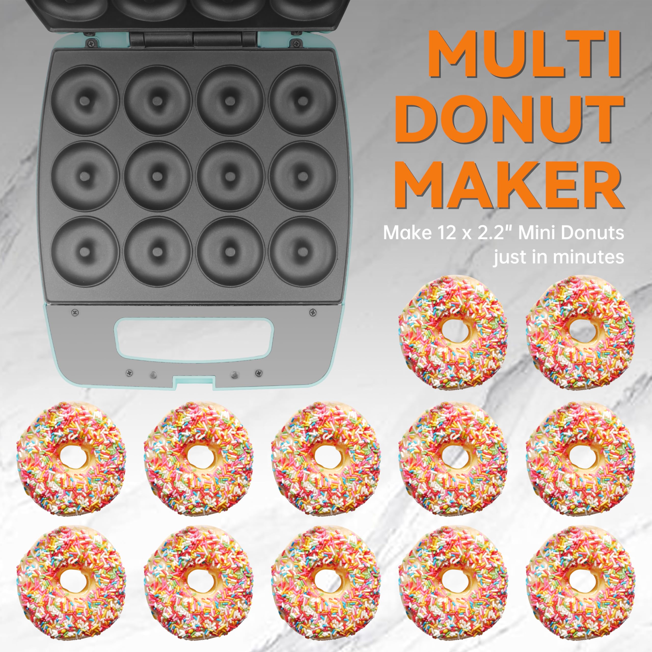 Masa vertida en Baker's Friend para donas miniatura bien cocidas