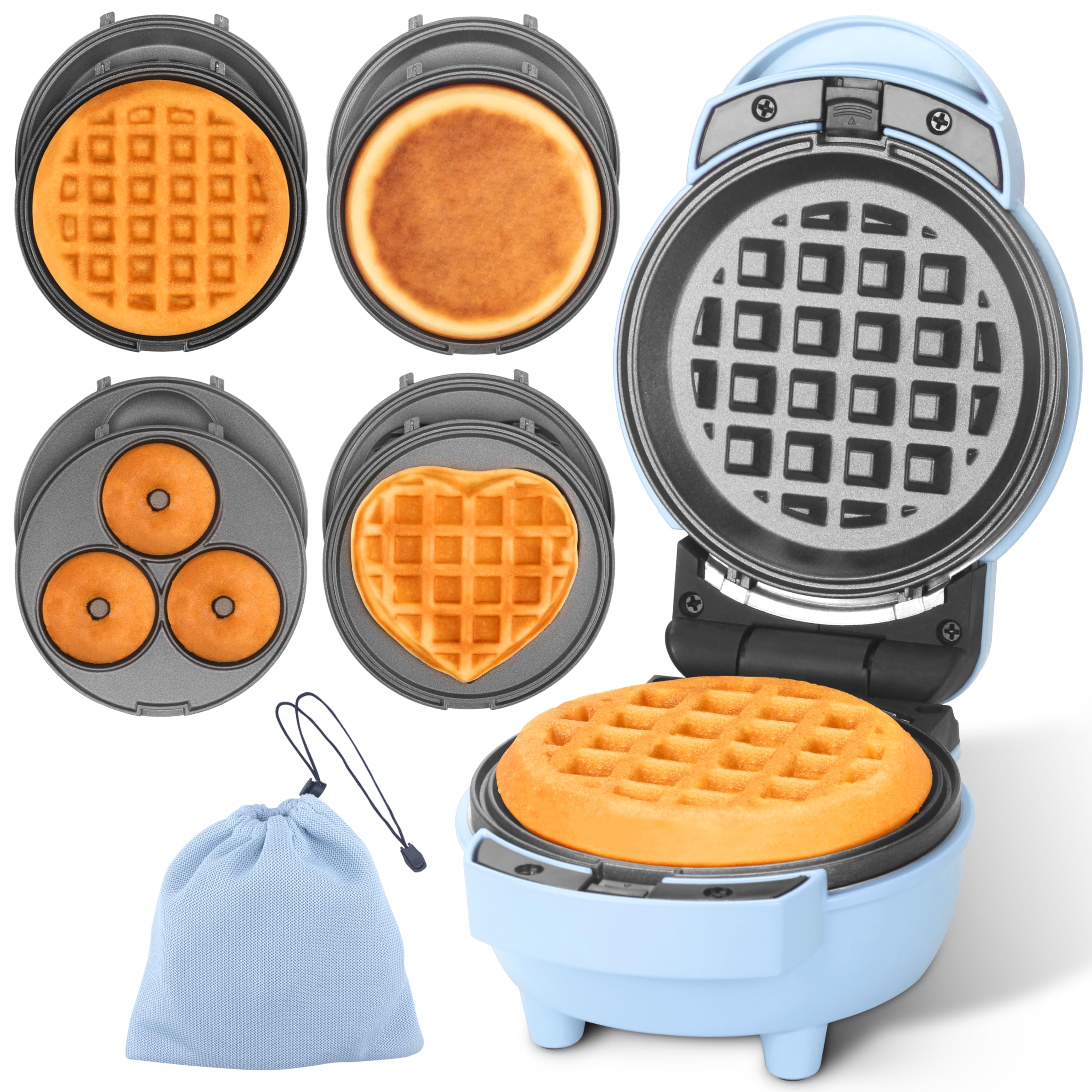 Baker's Friend mini gofrera con placas removibles facilita la limpieza