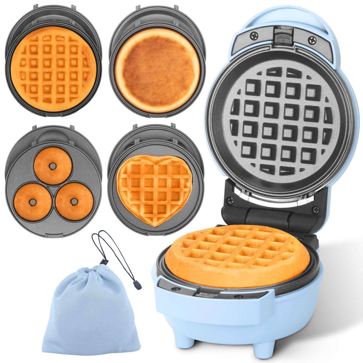 Baker's Friend mini gofrera con placas removibles facilita la limpieza