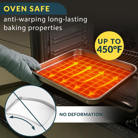 Baker's Signature borde enrollado, seguridad para las manos durante horneado.