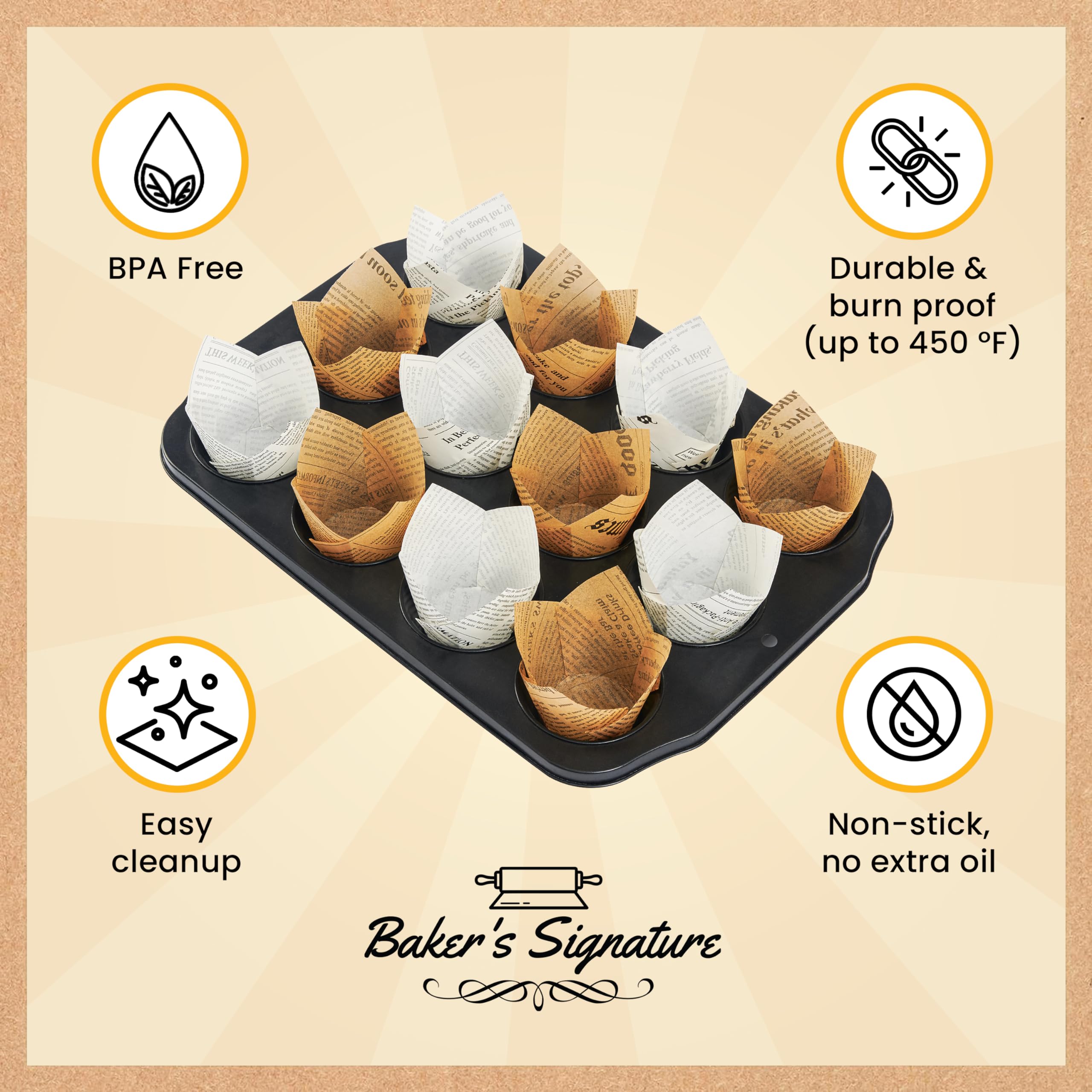 Cápsulas Baker's Signature se adaptan a moldes estándar para mayor comodidad.