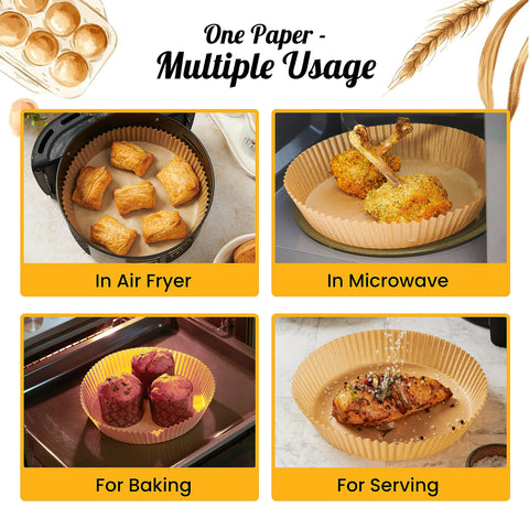 Papel desechable Baker's Signature para cestas 5-8 qt en freidora de aire