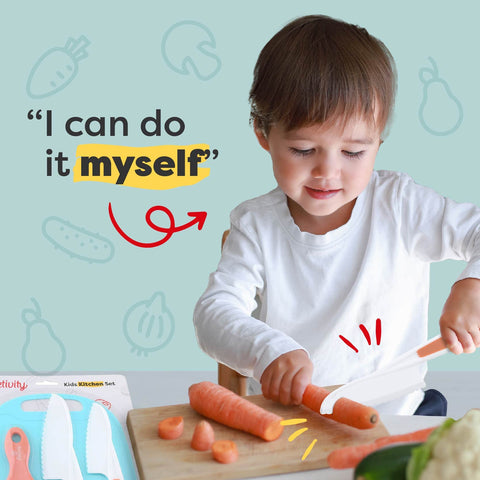 Baketivity cuchillos de punta blanda para seguridad del niño.