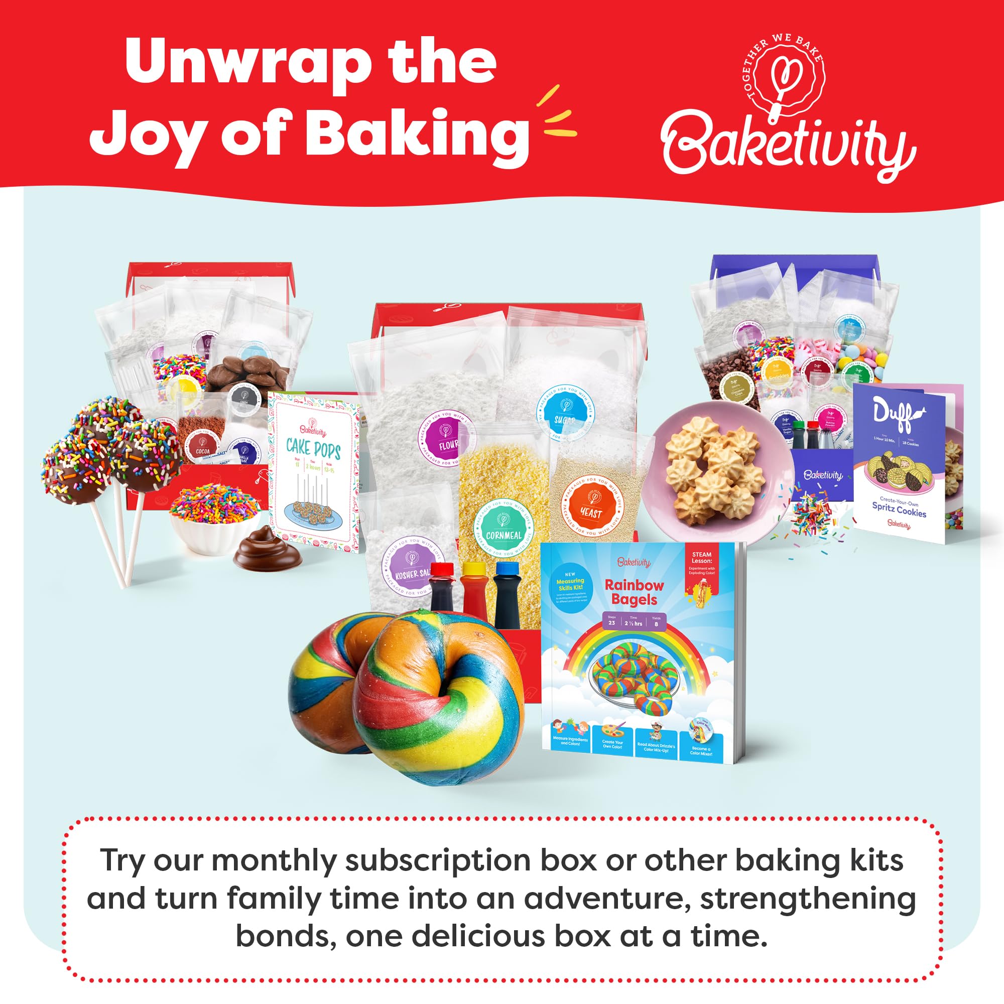 Baketivity Experiencia de Sabor Arcoíris: explorar colores y texturas en cada mordisco.