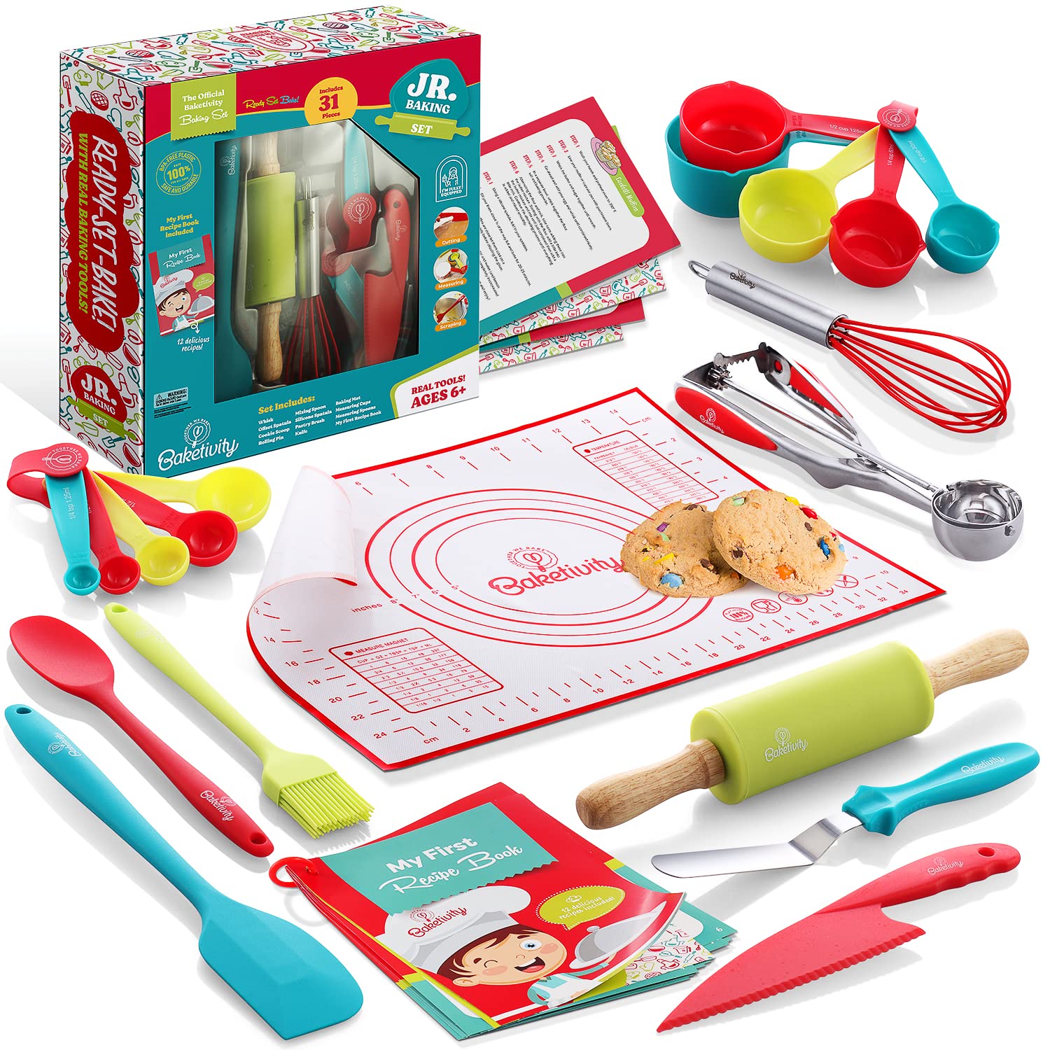 Set Baketivity: herramientas-cocina-ninos para hornear con seguridad.