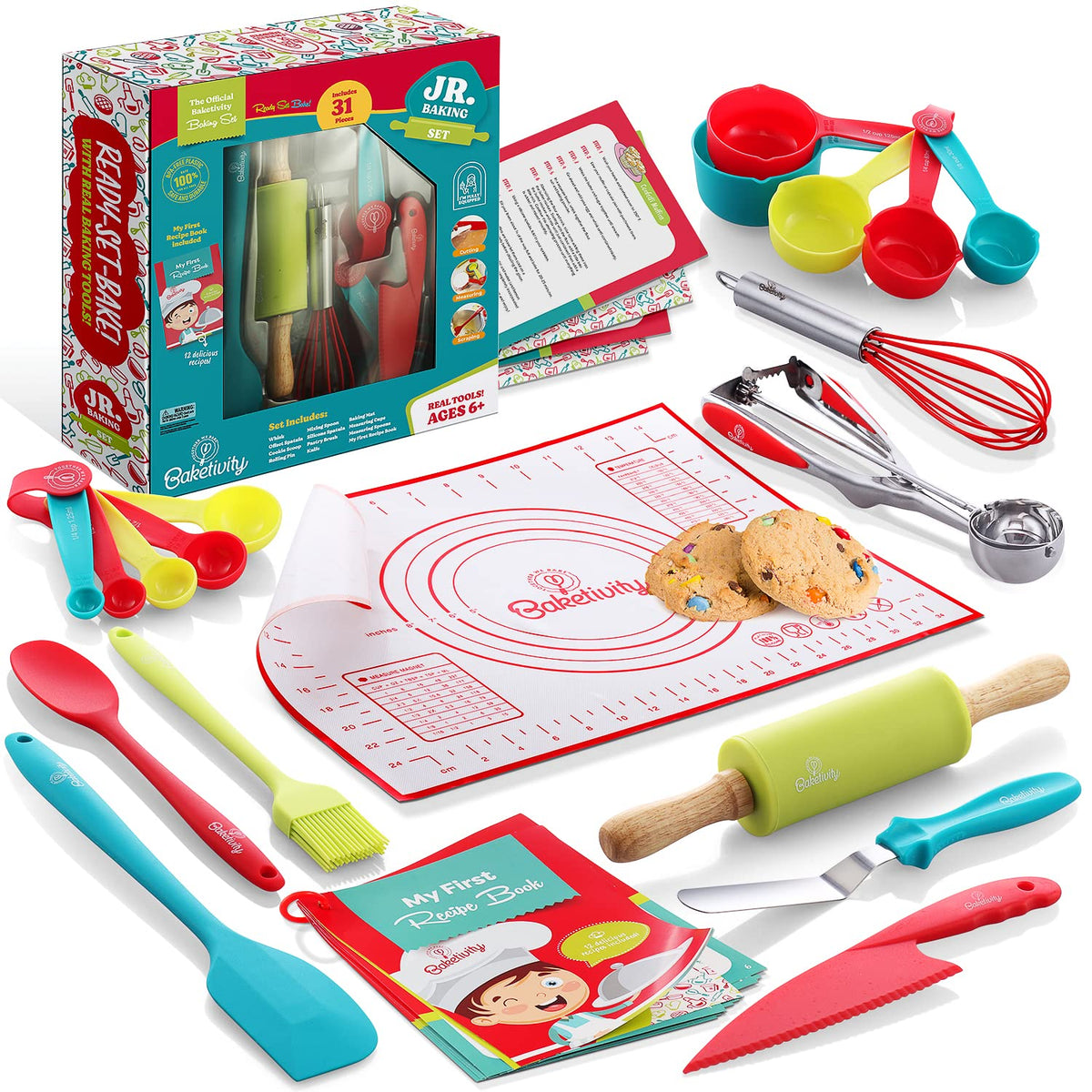 Set Baketivity: herramientas-cocina-ninos para hornear con seguridad.
