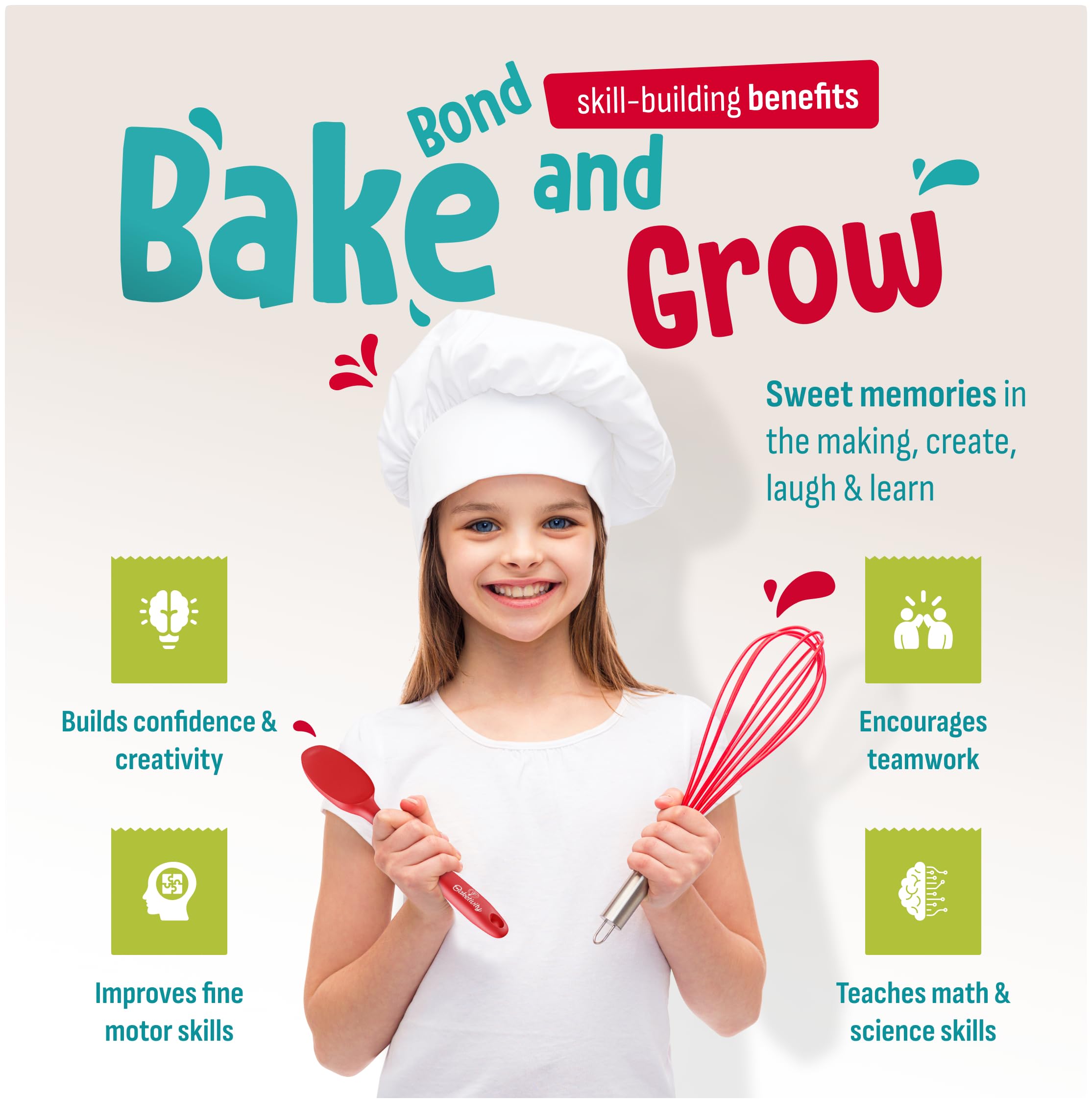 Tazas-medicion-ninos Baketivity: medir con precisión para recetas simples.