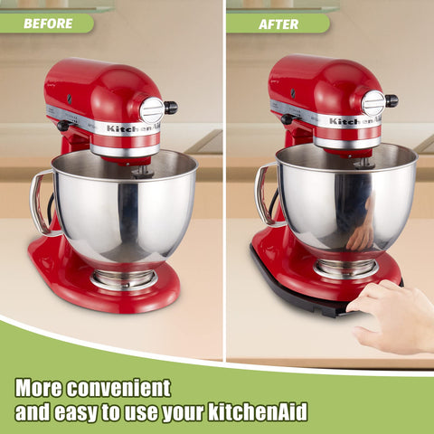 BAKEWAY bandeja deslizante metálica para KitchenAid, base estable para uso diario.