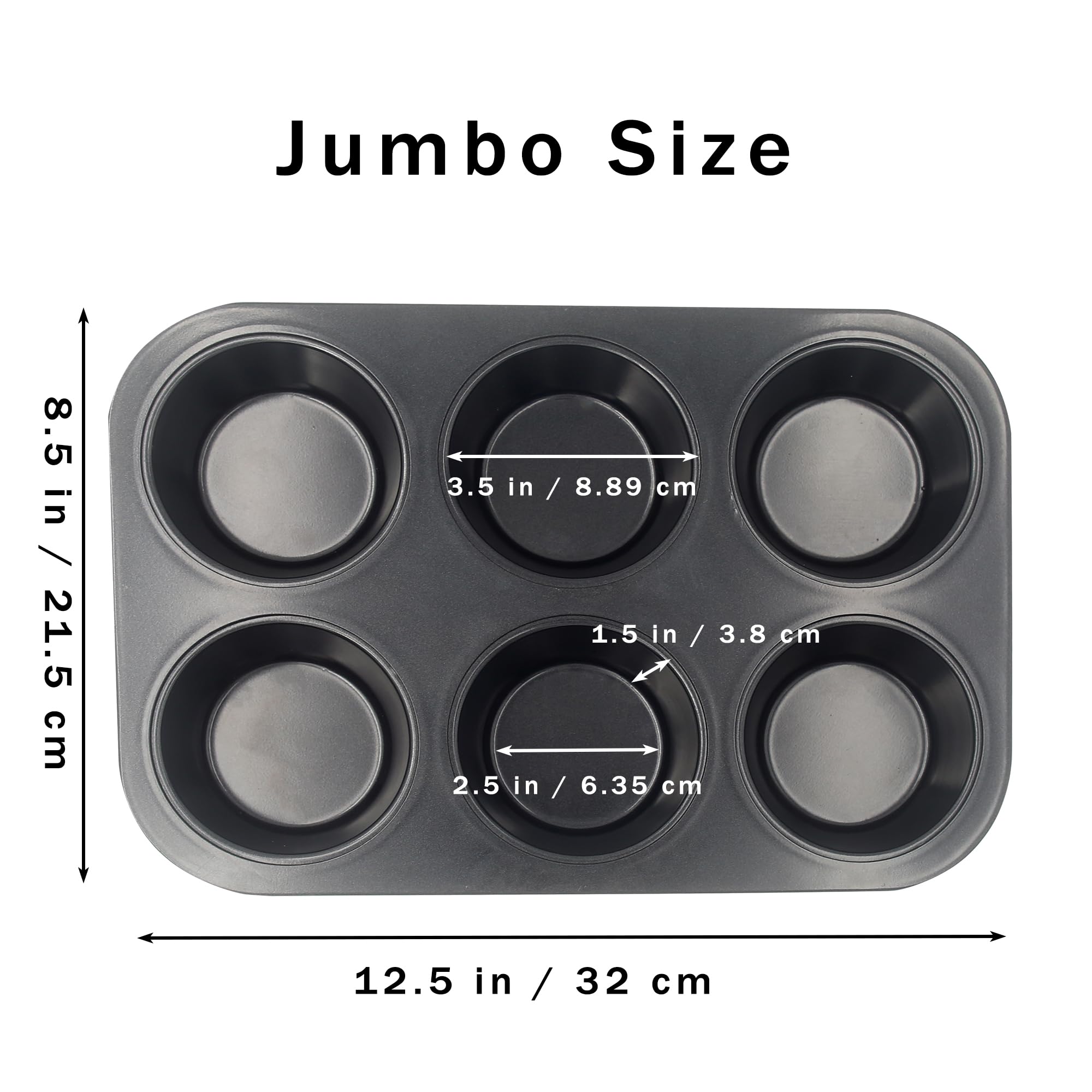 Bakexcel juego de 2 moldes jumbo para magdalenas.