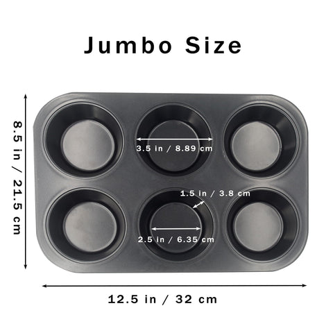 Bakexcel juego de 2 moldes jumbo para magdalenas.