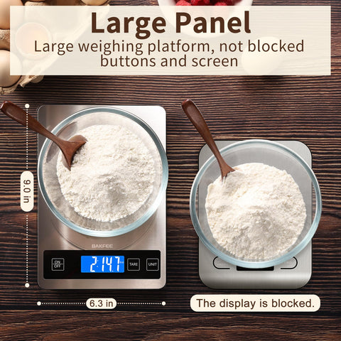 BakFee Bascula con batería integrada y carga USB para uso sin cables.