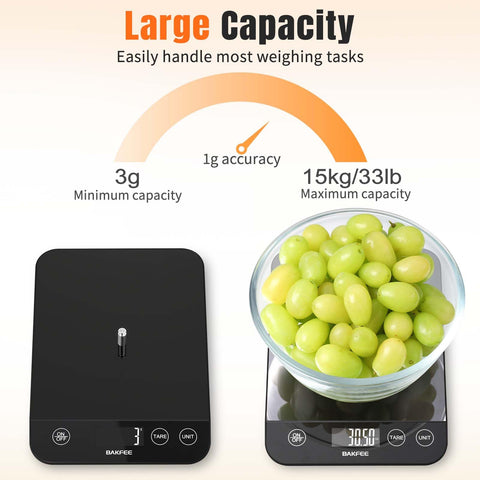 BakFee BK807 superficie de vidrio templado, diseño limpio y fácil de limpiar