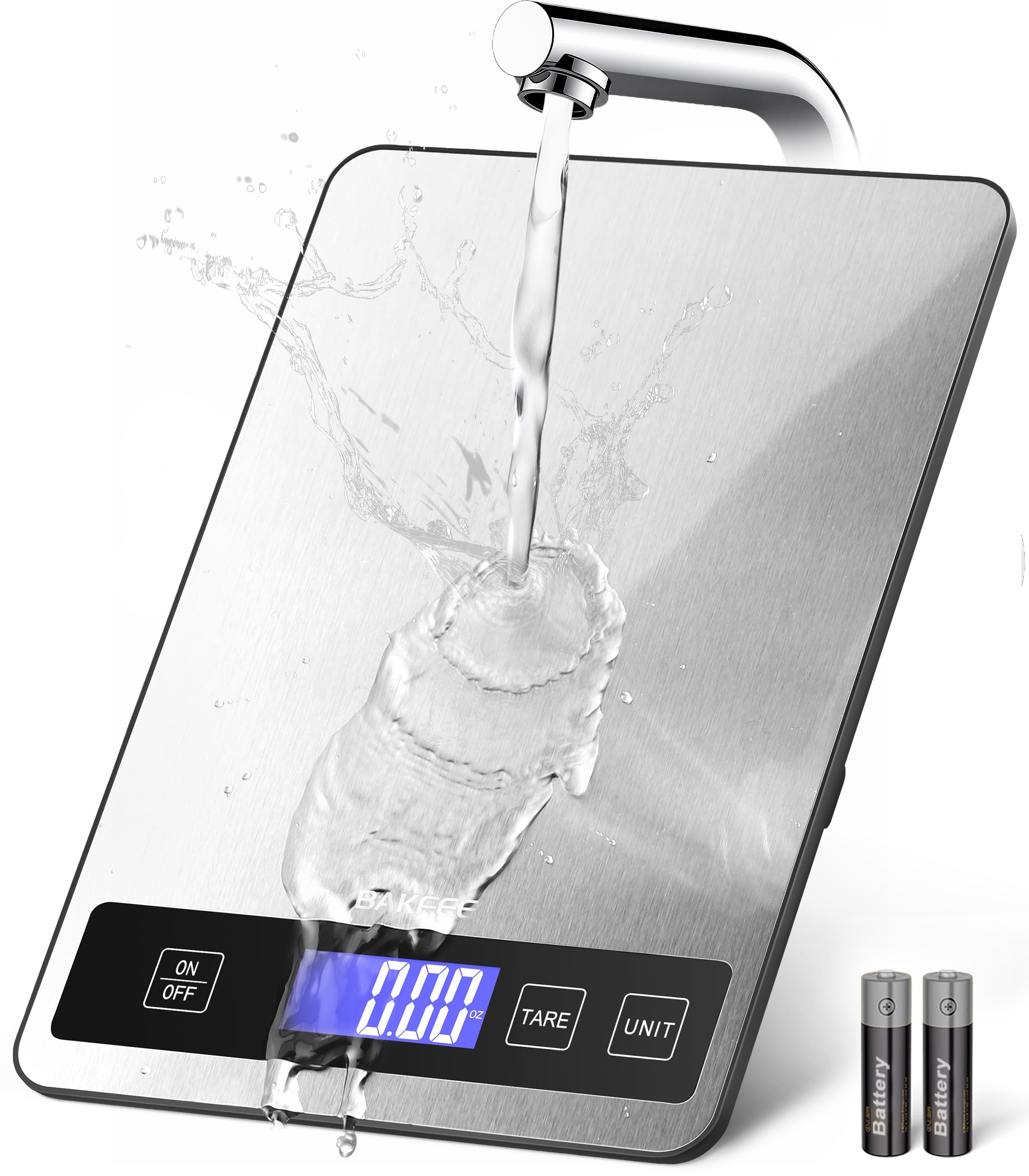 BakFee Food Scale con pantalla llena para lecturas claras de ingredientes