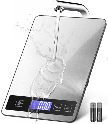 BakFee Food Scale con pantalla llena para lecturas claras de ingredientes