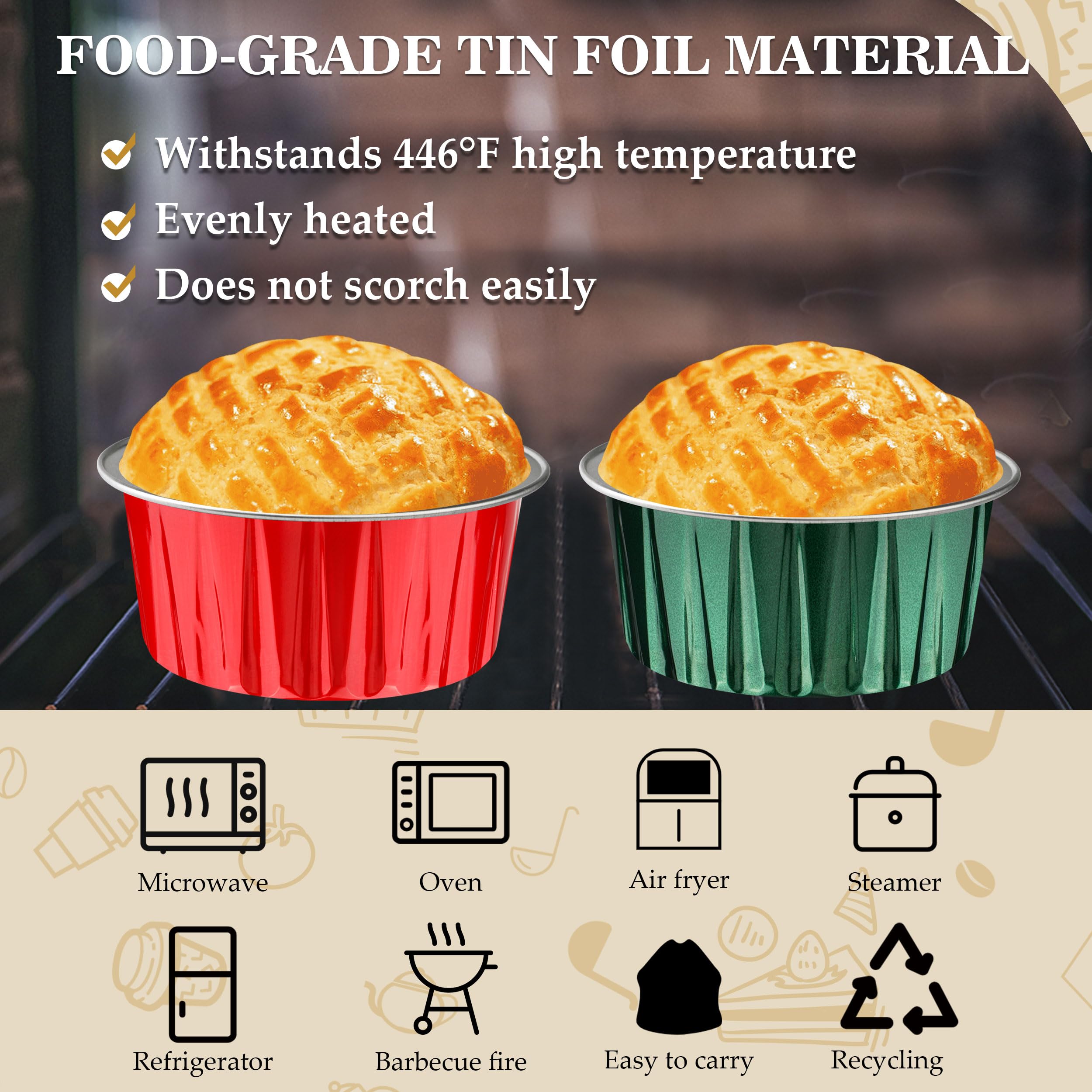 Tapas para hornear BakingPak en aluminio, compatibles con hornos domésticos.