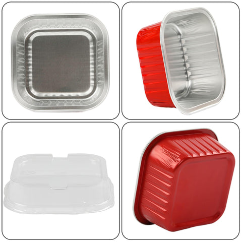 Tapas PET incluidas en BAKINGPAK para cerrar y almacenar con facilidad.