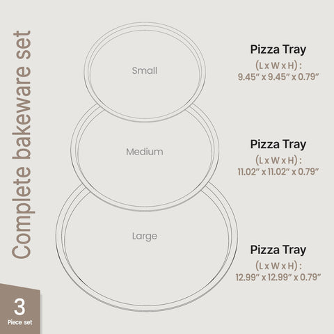 Bakken Swiss bandeja pizza pequeña, antiadherente para hornear pizzas