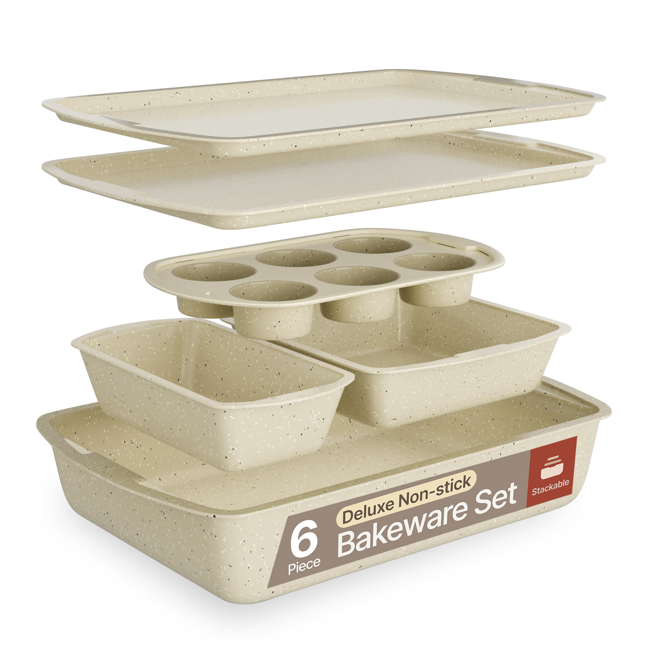 Bakken-Swiss bandejas galletas dos, liberación fácil para galletas perfectas.