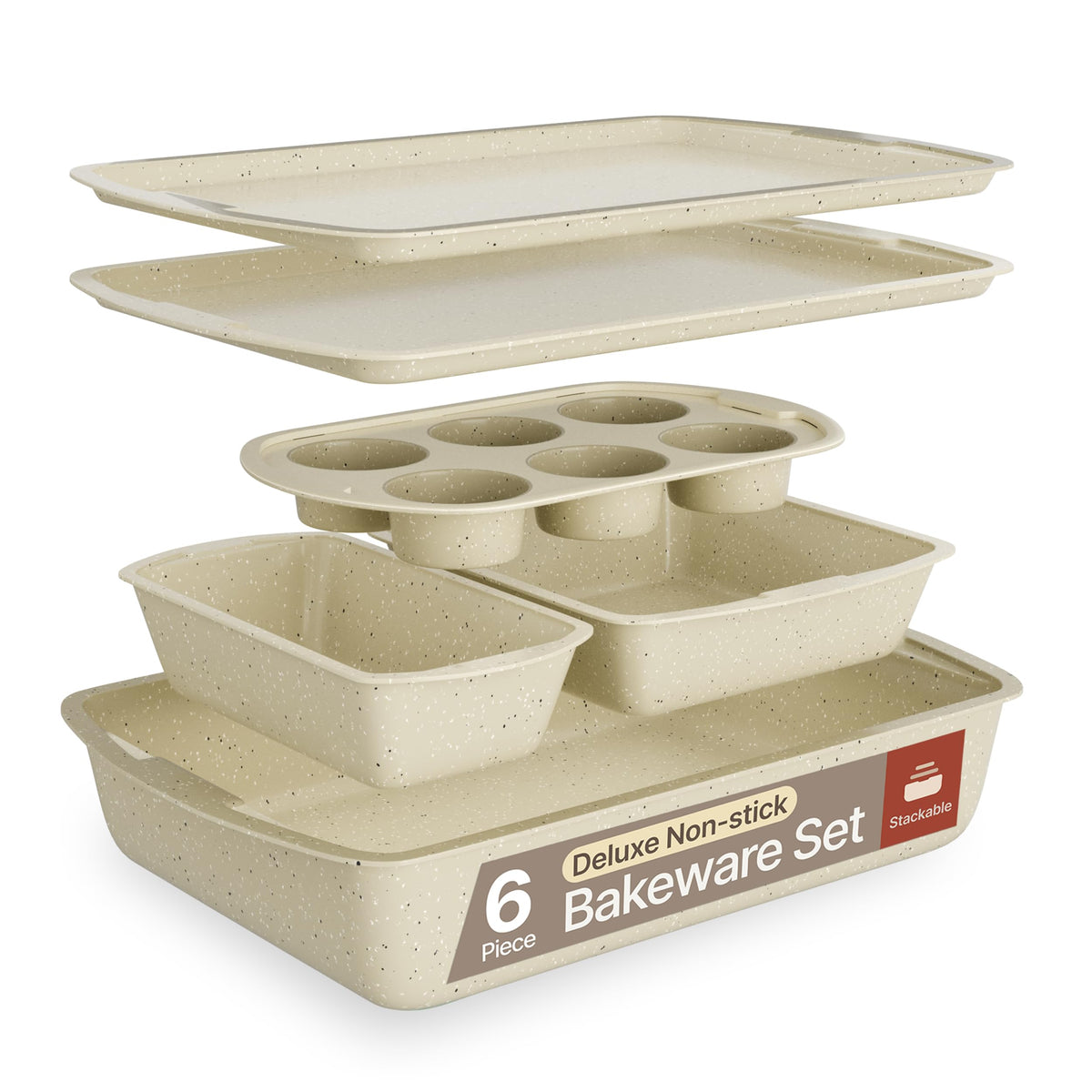 Bakken-Swiss bandejas galletas dos, liberación fácil para galletas perfectas.