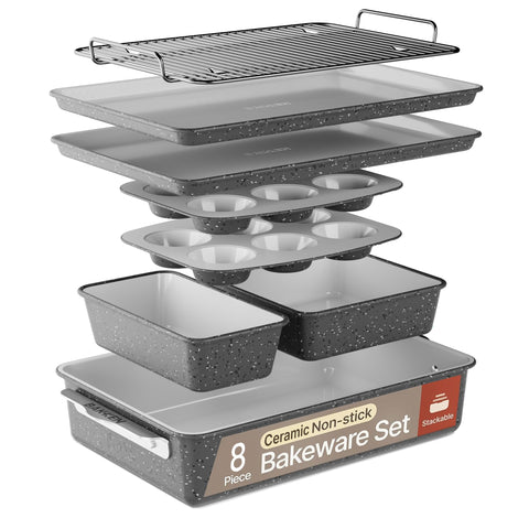 Bakken-Swiss set de horneado de 8 piezas montables para ahorro de espacio