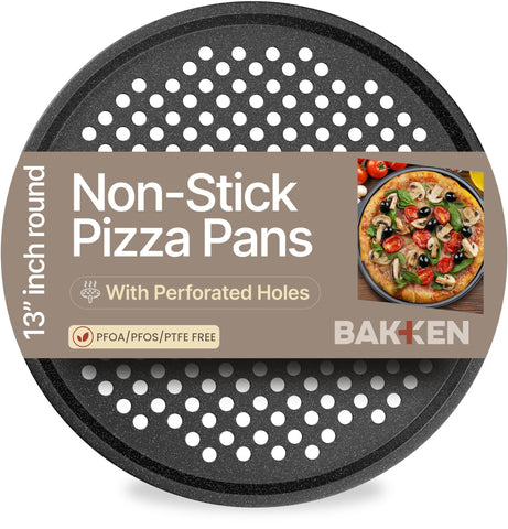 BakkenMaster bandeja para pizza redonda perforada para base crujiente y cocción uniforme