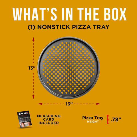 BakkenMaster: incluye 1 bandeja perforada, perfecto regalo para pizza casera.