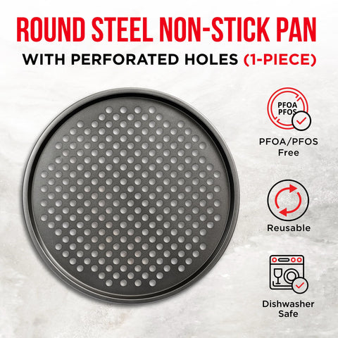BakkenMaster: pan de pizza con perforaciones mejora la ventilación y la textura crujiente.