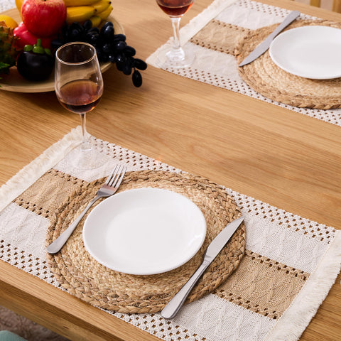 manteles baklean diseño bohemio rectangular y redondo para cualquier mesa