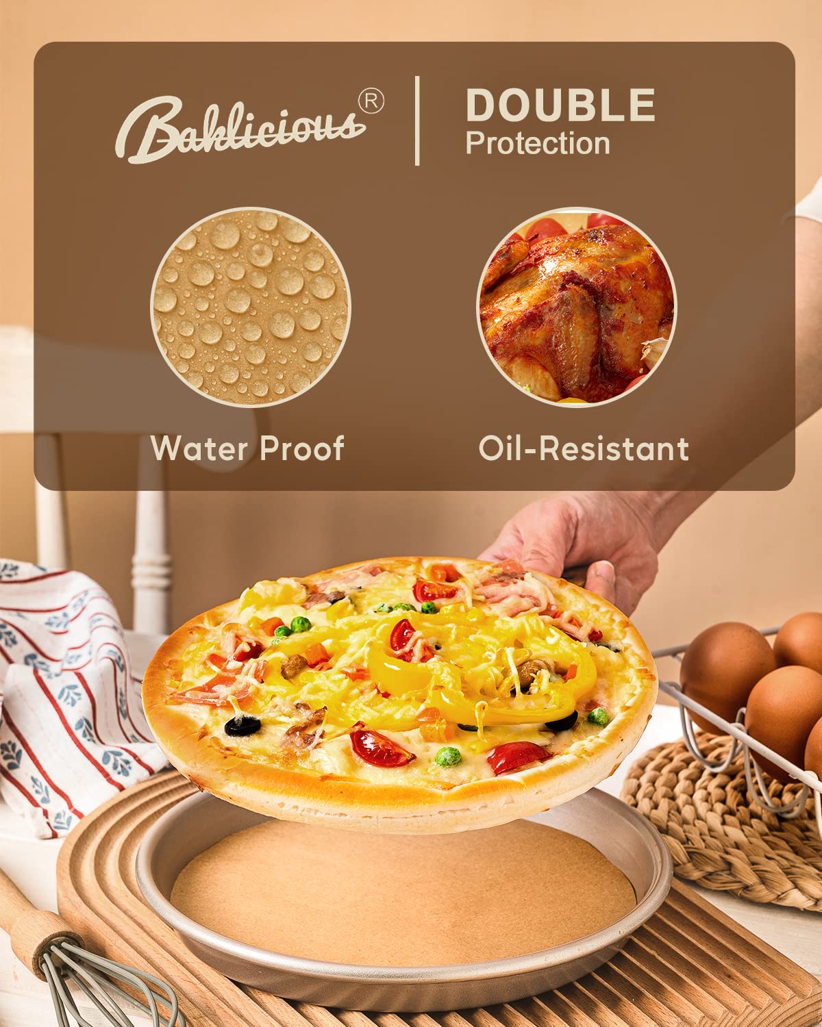 Baklicious discos pergamino para hornear 6 pulgadas tamaño exacto