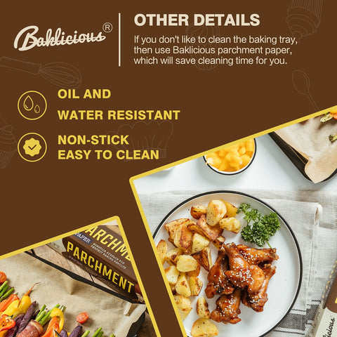BAKLICIOUS papel uso multiproposito para horno microondas y refrigerador.