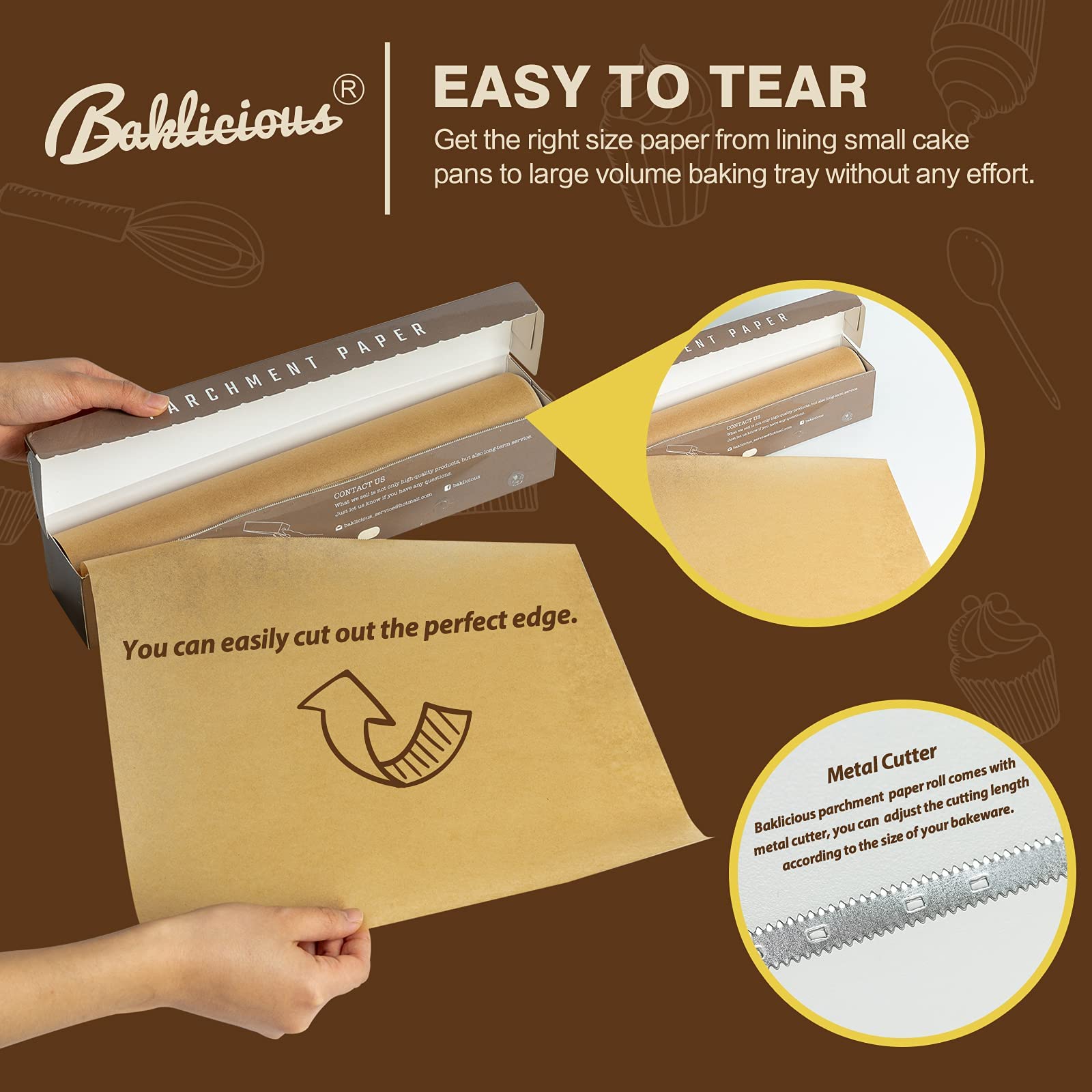 BAKLICIOUS pergamino alto rendimiento para repostería ofrece resistencia y horneados uniformes.