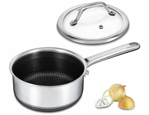 Olla Bakoniion para salsa con tapa, control del calor y cocción uniforme.