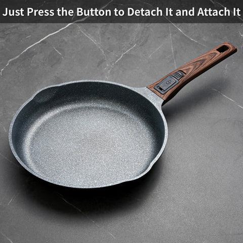 Bakoniion sartén de aluminio fundido con superficie antiadherente para cocinar sin pegar.