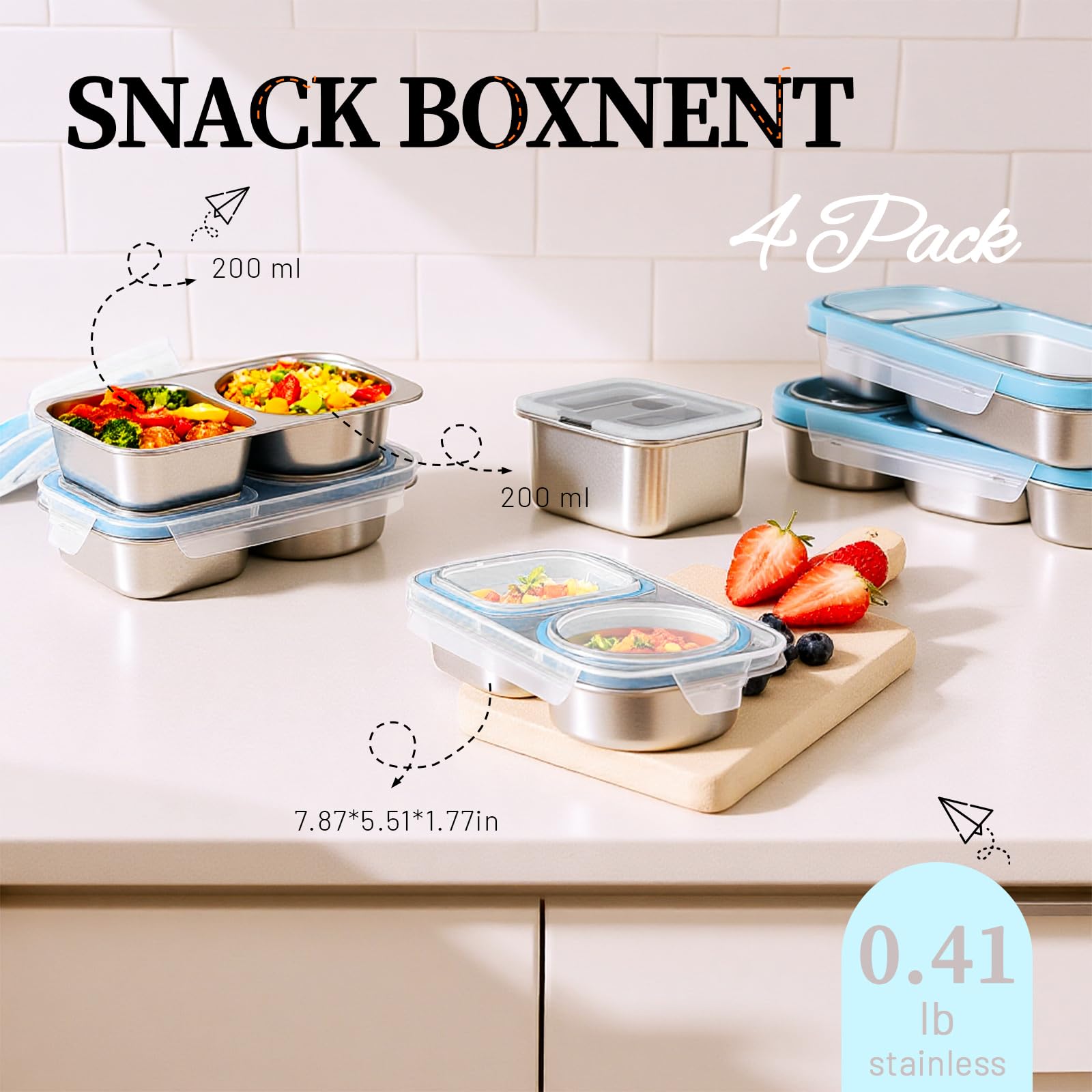 Bakpoco almacenamiento práctico para comidas preparadas y sobras.