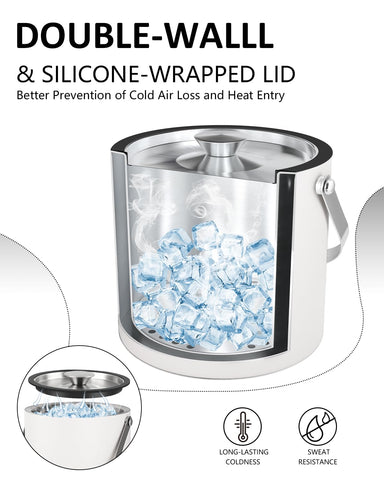 Cubo Bakpoco con colador integrado para hielo sin agua.