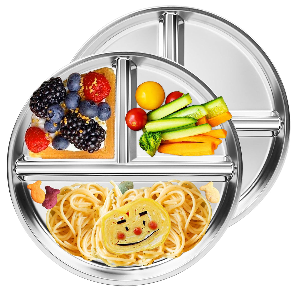 Plato Bakpoco infantil de 9 pulgadas dividido para porciones equilibradas