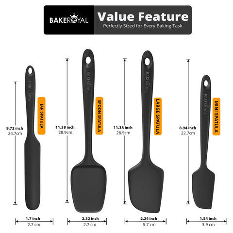 BakeRoyal espátula mini de silicona, ideal para raspar tazones y recipientes