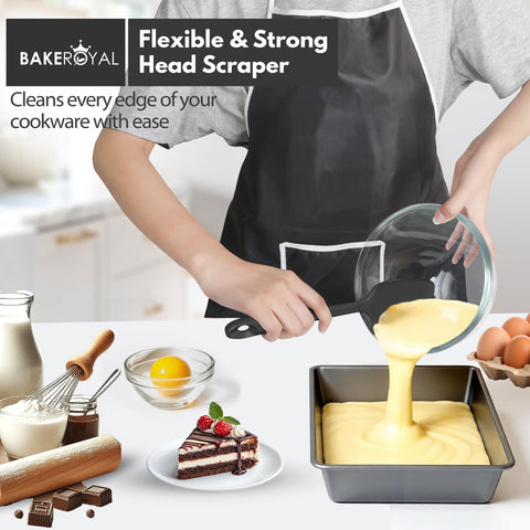 BakeRoyal espátula para tarros en silicona, raspar y servir sin dejar olores